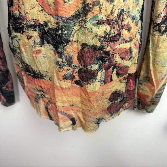 Cosabella Multicolored Artsy 90’s/Y2K Inspired Retro  Mesh Long Sleeve Top L/Xl? - Picture 8 of 14